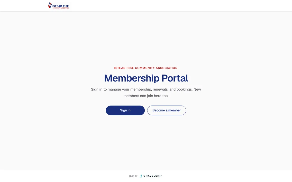 IRCA Membership Portal landing page